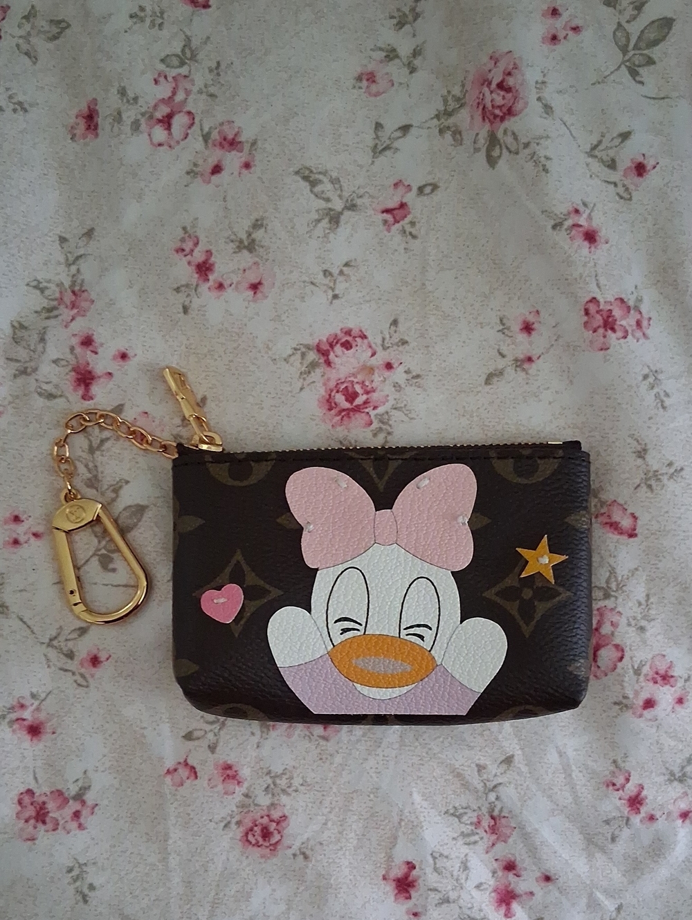 LV Leather Keychain Pouch